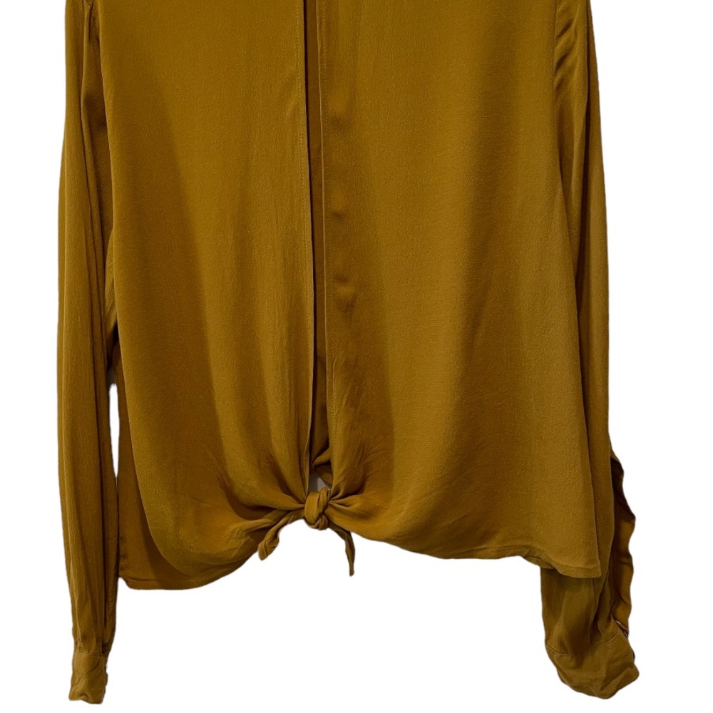 Olivaceous Tie Back Blouse Top - Picture 7 of 11